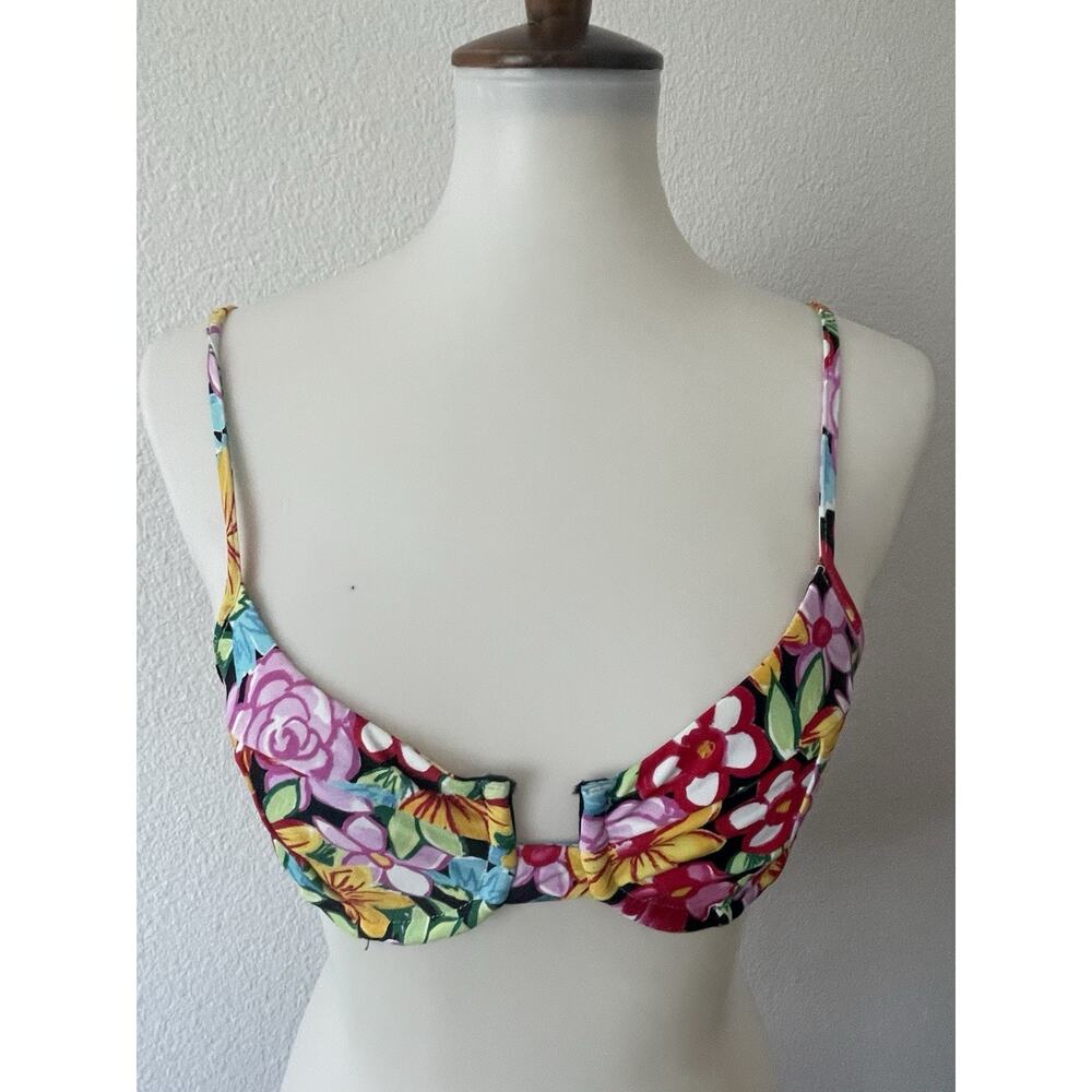 For Love & Lemons Swim Bikini Top Multicolor Floral Swimwear